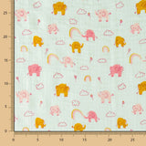 Double Gaze Coton Eléphant Vert Clair - Ribes y Casals