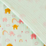 Double Gaze Coton Eléphant Vert Clair - Ribes y Casals