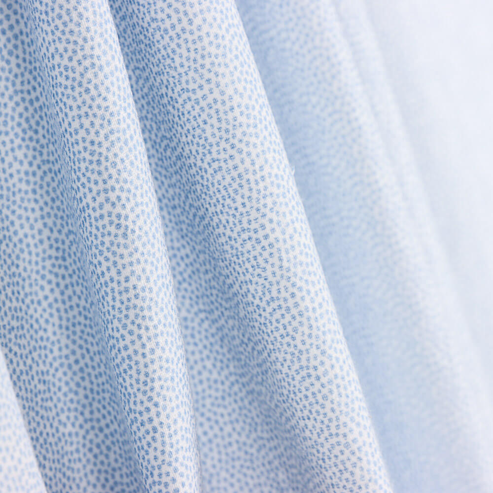 Double Gaze Coton Tacheté Bleu Clair - Ribes y Casals