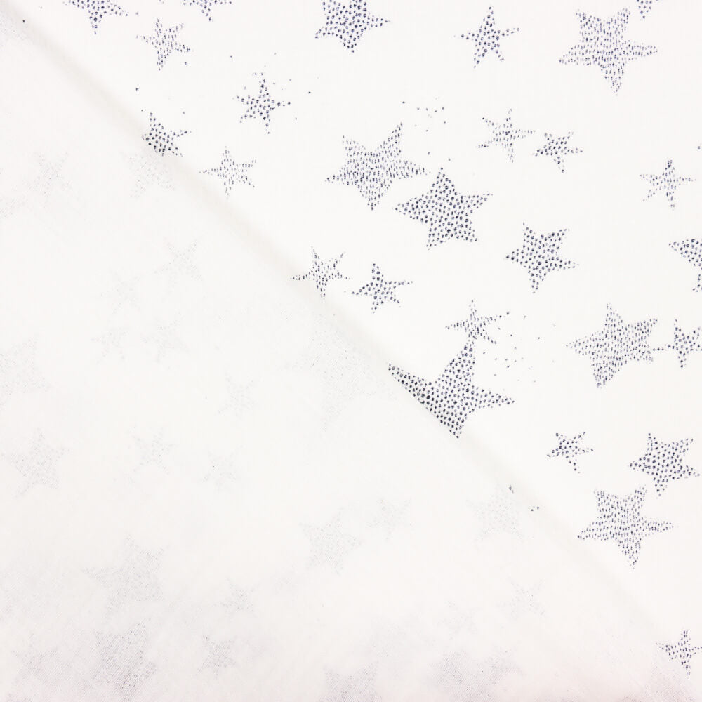 Double Gaze Coton Étoiles Gris - Ribes y Casals