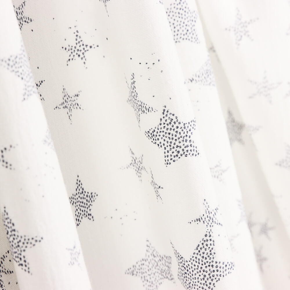 Double Gaze Coton Étoiles Gris - Ribes y Casals