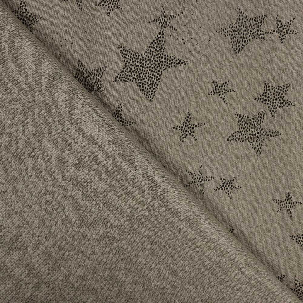 Double Gaze Coton Étoiles Vert - Ribes y Casals