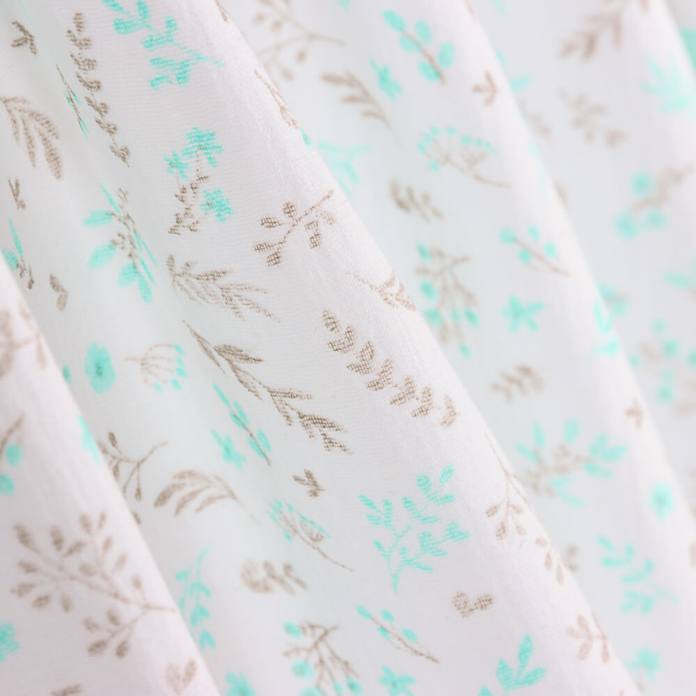 Double Gaze Coton Jaune Branches - Ribes y Casals