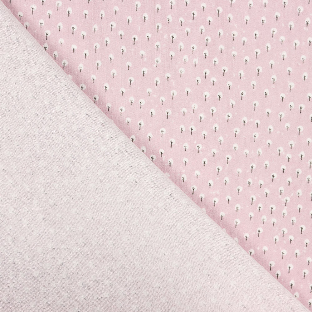 Double Gaze Coton Arbres Rose - Ribes y Casals