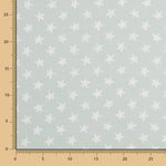 Coton Double Gaze Etoiles Vert Pâle - Ribes y Casals