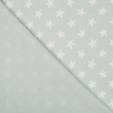 Coton Double Gaze Etoiles Vert Pâle - Ribes y Casals