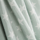 Coton Double Gaze Etoiles Vert Pâle - Ribes y Casals