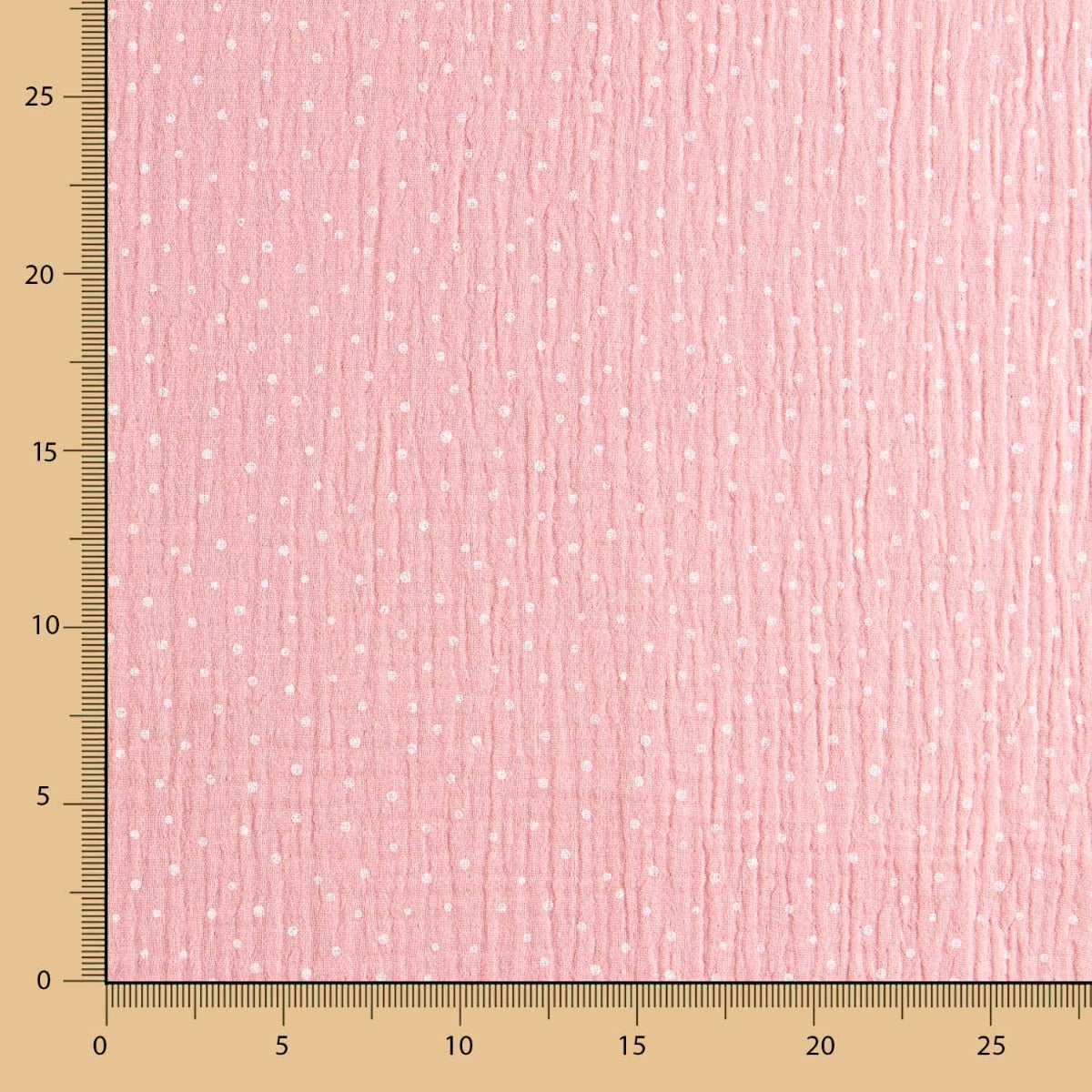 Double Gaze Coton Pois Roses - Ribes y Casals
