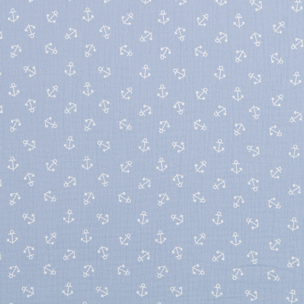 Double Gaze Coton Marin Bleu Clair - Ribes y Casals