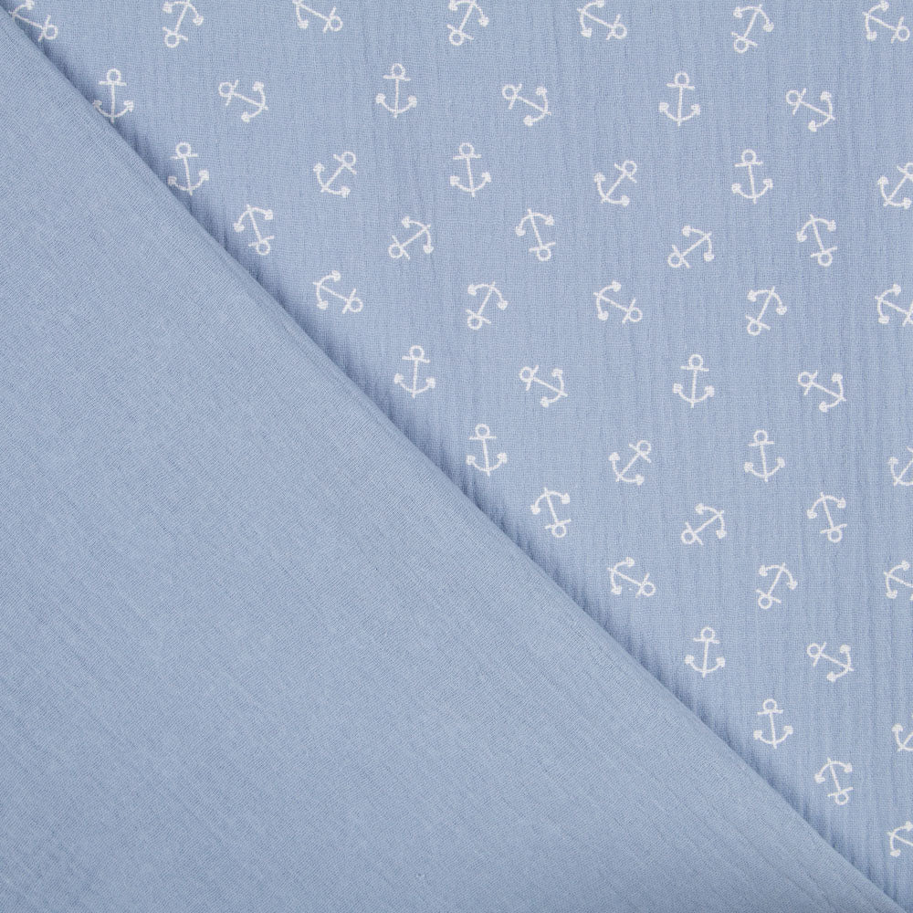 Double Gaze Coton Marin Bleu Clair - Ribes y Casals