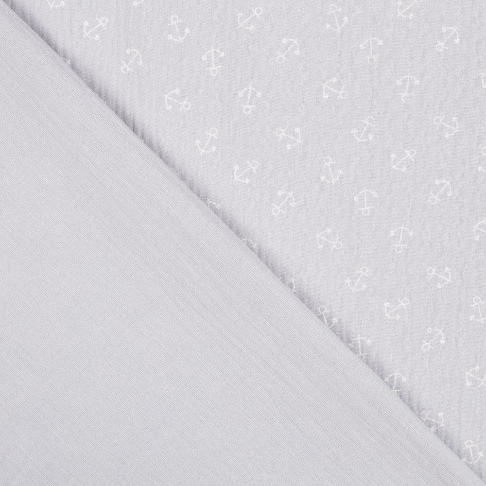 Double Gaze Coton Marine Gris - Ribes y Casals