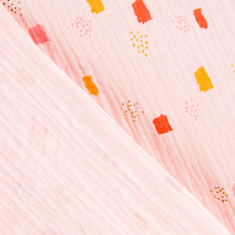 Double Gaze Coton Points Rose - Ribes y Casals