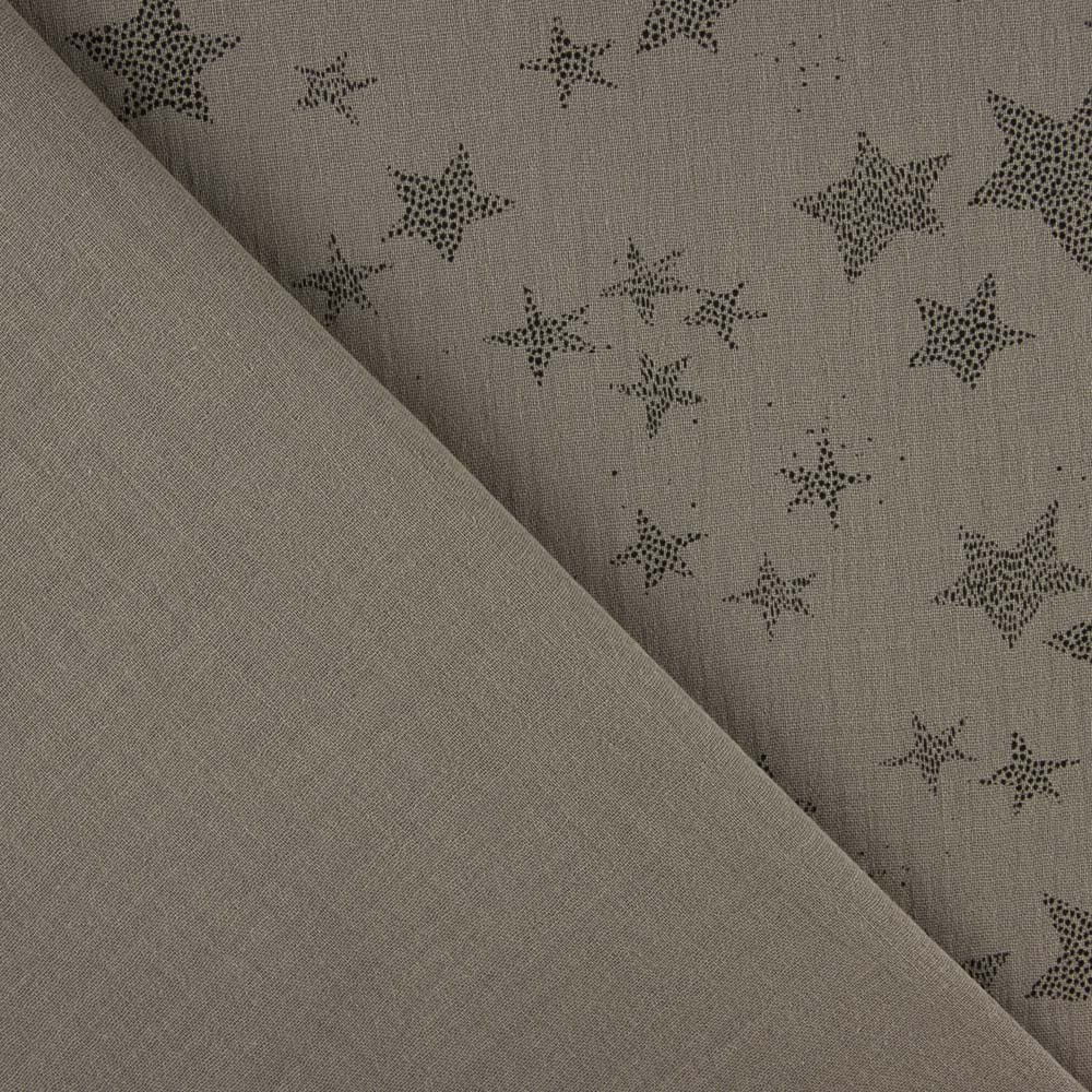 Bambula Algodón Multi Estrellas Gris Pardo - Ribes y Casals