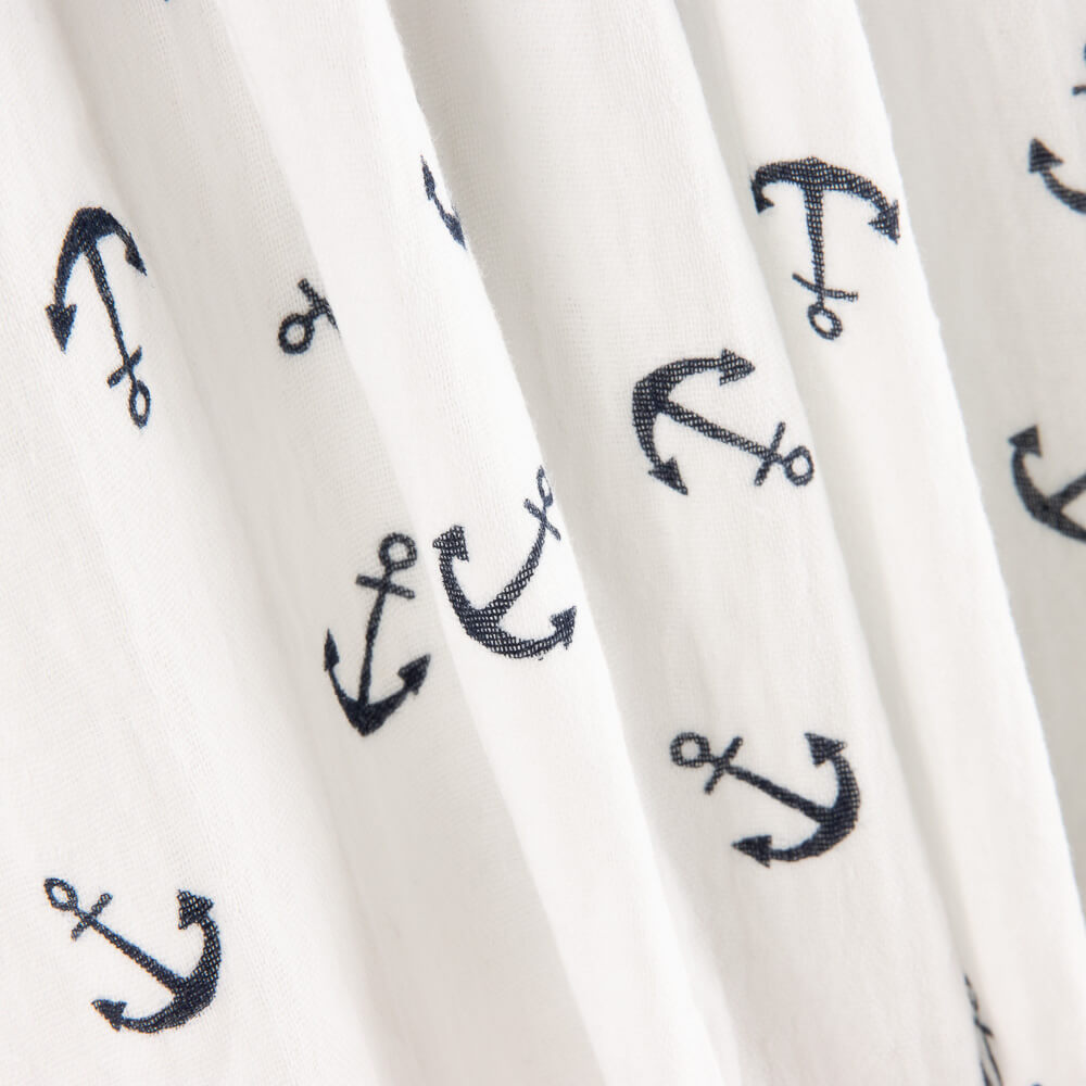 Bambula Algodón Anclas Blanco - Ribes y Casals