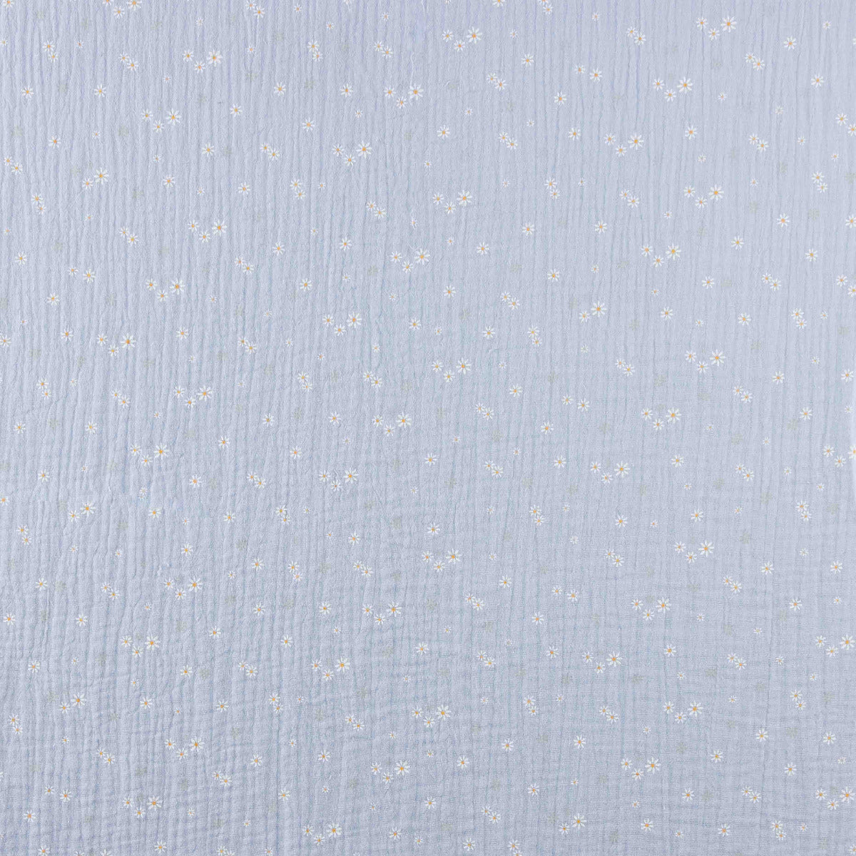 Tissu Mousseline Coton Marguerites Bleu Clair - Ribes y Casals