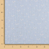 Tissu Mousseline Coton Marguerites Bleu Clair - Ribes y Casals