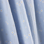 Tissu Mousseline Coton Marguerites Bleu Clair - Ribes y Casals