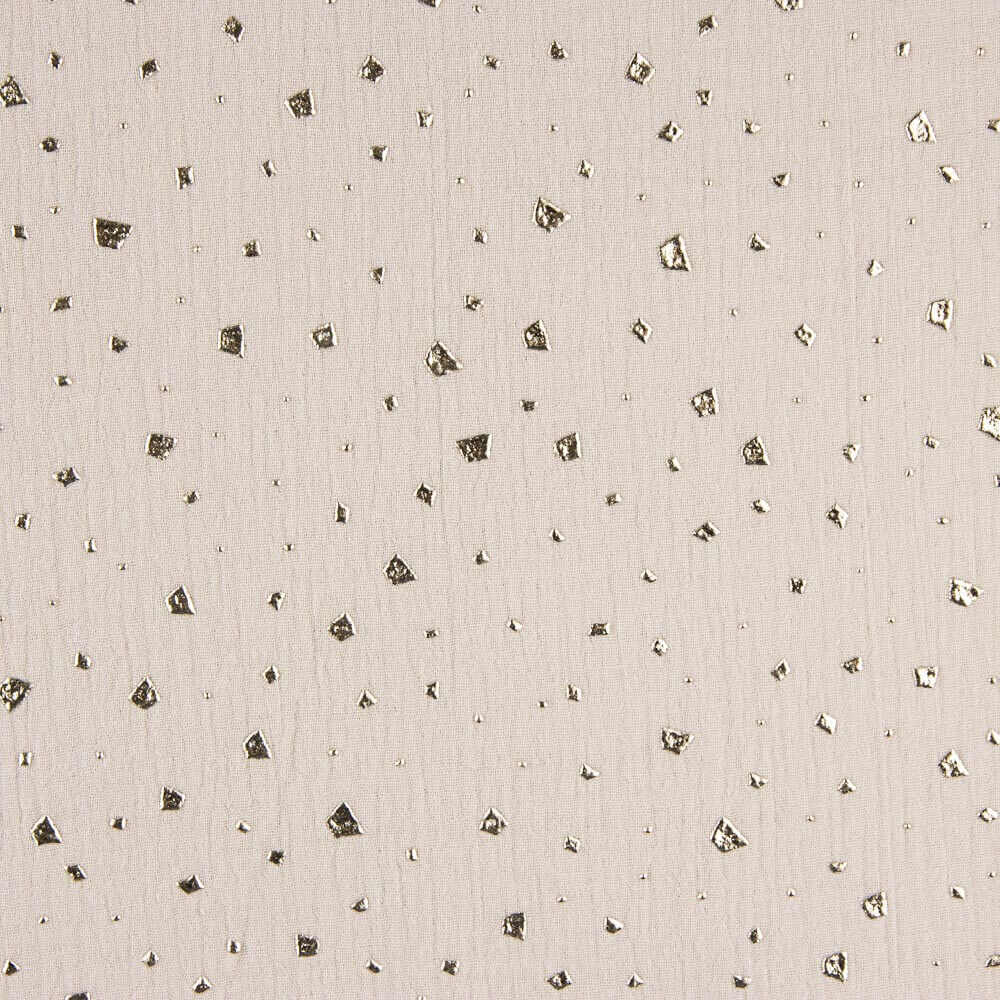 Mousseline Coton Chiné Lurex Gris Moyen - Ribes y Casals