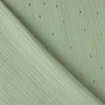 Double gaze verte avec lurex doré - Ribes y Casals