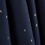 Double gaze bleu marine avec lurex doré - Ribes y Casals