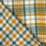 Double Gaze Vichy Réversible Vert-Ocre - Ribes y Casals