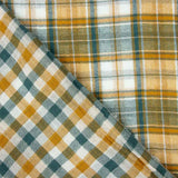 Double Gaze Vichy Réversible Vert-Ocre - Ribes y Casals