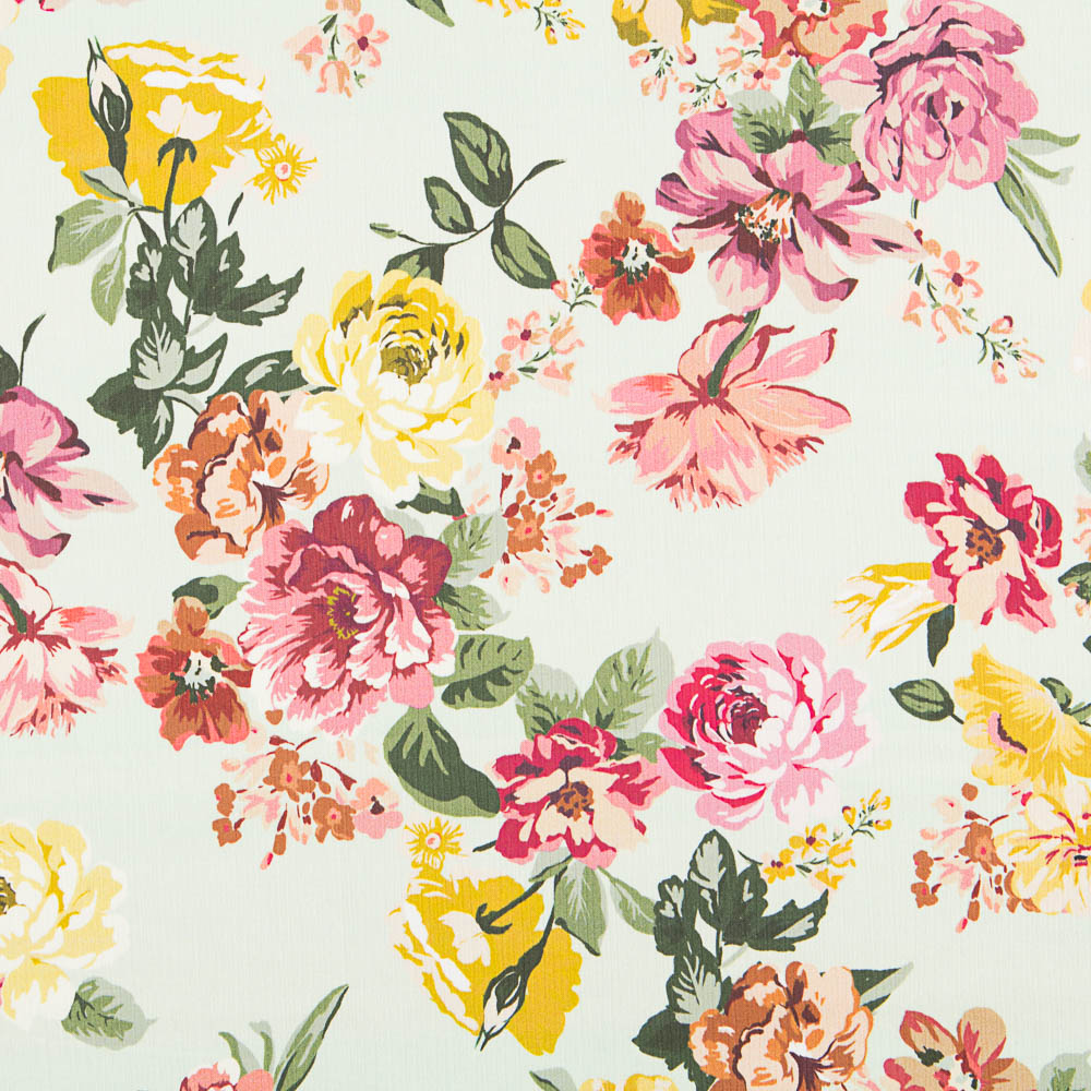 Double Gaze Fleurs Retro Vert Clair - Ribes y Casals