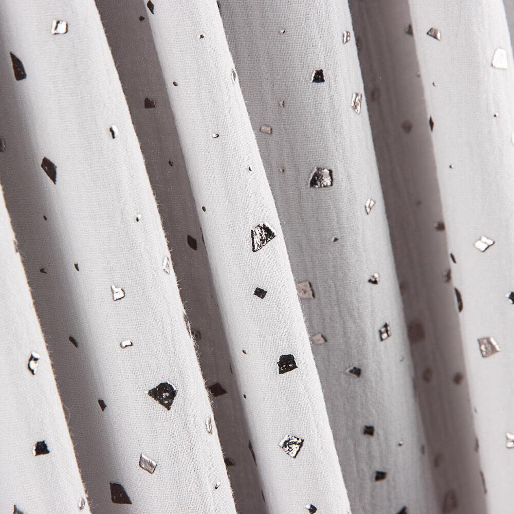 Mousseline Coton Chiné Lurex Gris Clair - Ribes y Casals