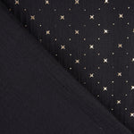 Mousseline Coton Étoiles Lurex Noir - Ribes y Casals
