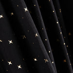 Mousseline Coton Étoiles Lurex Noir - Ribes y Casals