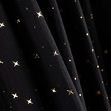 Mousseline Coton Étoiles Lurex Noir - Ribes y Casals