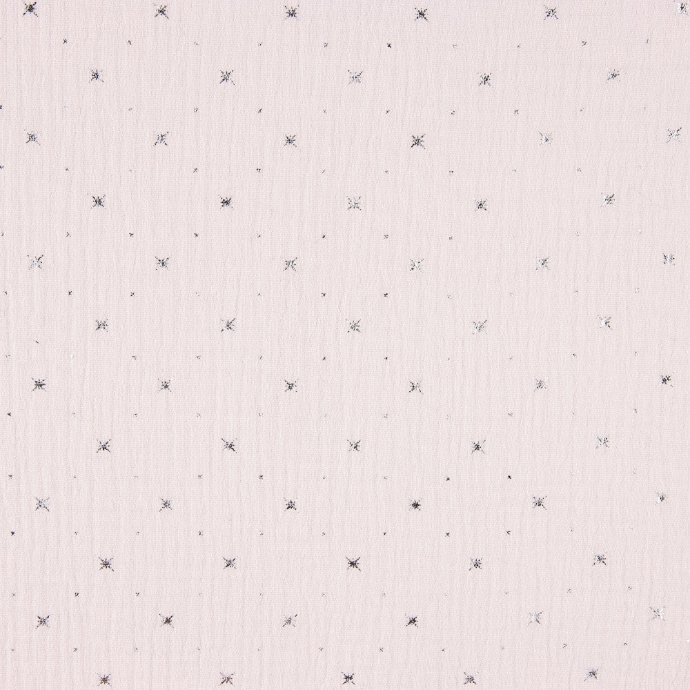 Mousseline Coton Étoiles Lurex Rose - Ribes y Casals