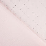 Mousseline Coton Étoiles Lurex Rose - Ribes y Casals