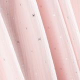 Mousseline Coton Étoiles Lurex Rose - Ribes y Casals