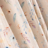Tissu Mousseline Coton  Fleurs Camel - Ribes y Casals
