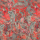 Double Gaze Satin Paisley Grenat - Ribes y Casals