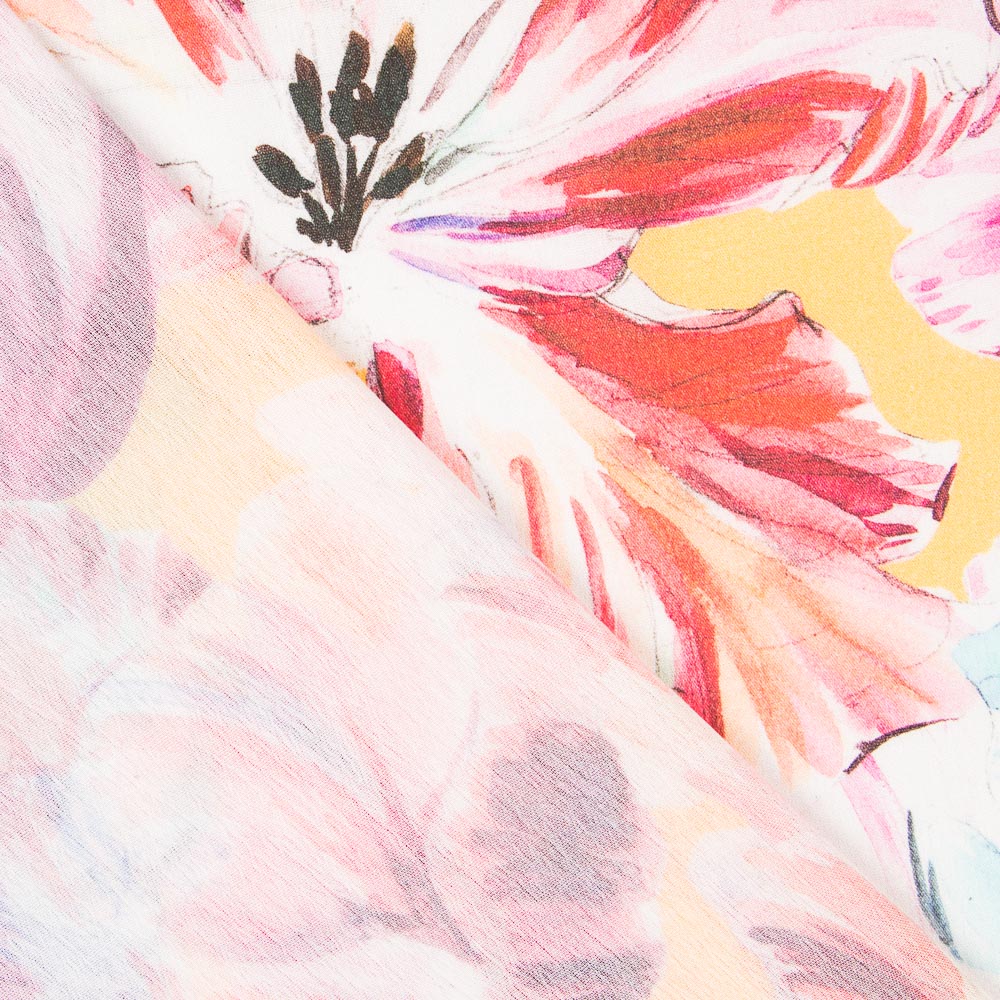 Double Gaze Viscose Maxi Fleur Jaune - Ribes y Casals