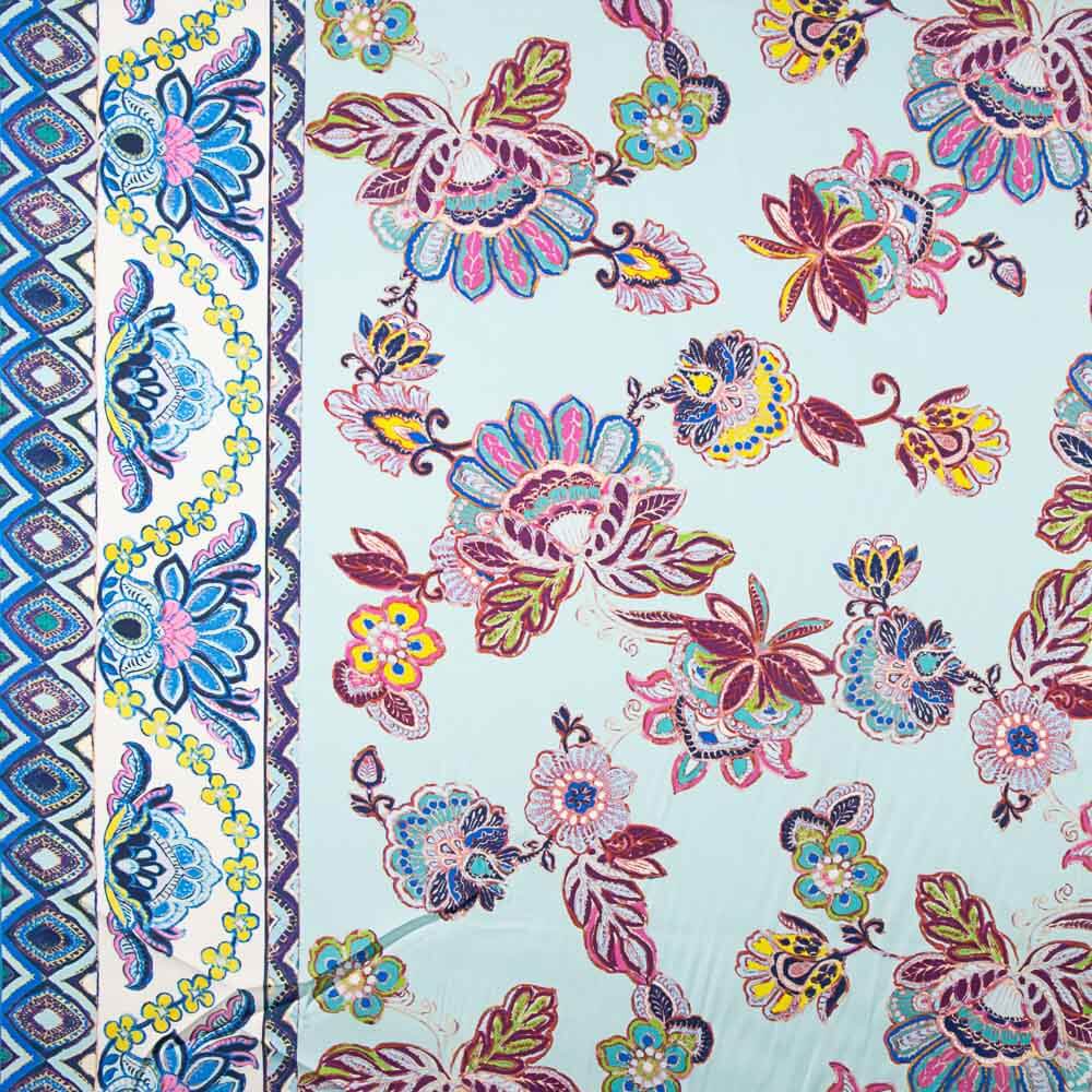 Bordure bleue satinée du Bangladesh - Ribes y Casals