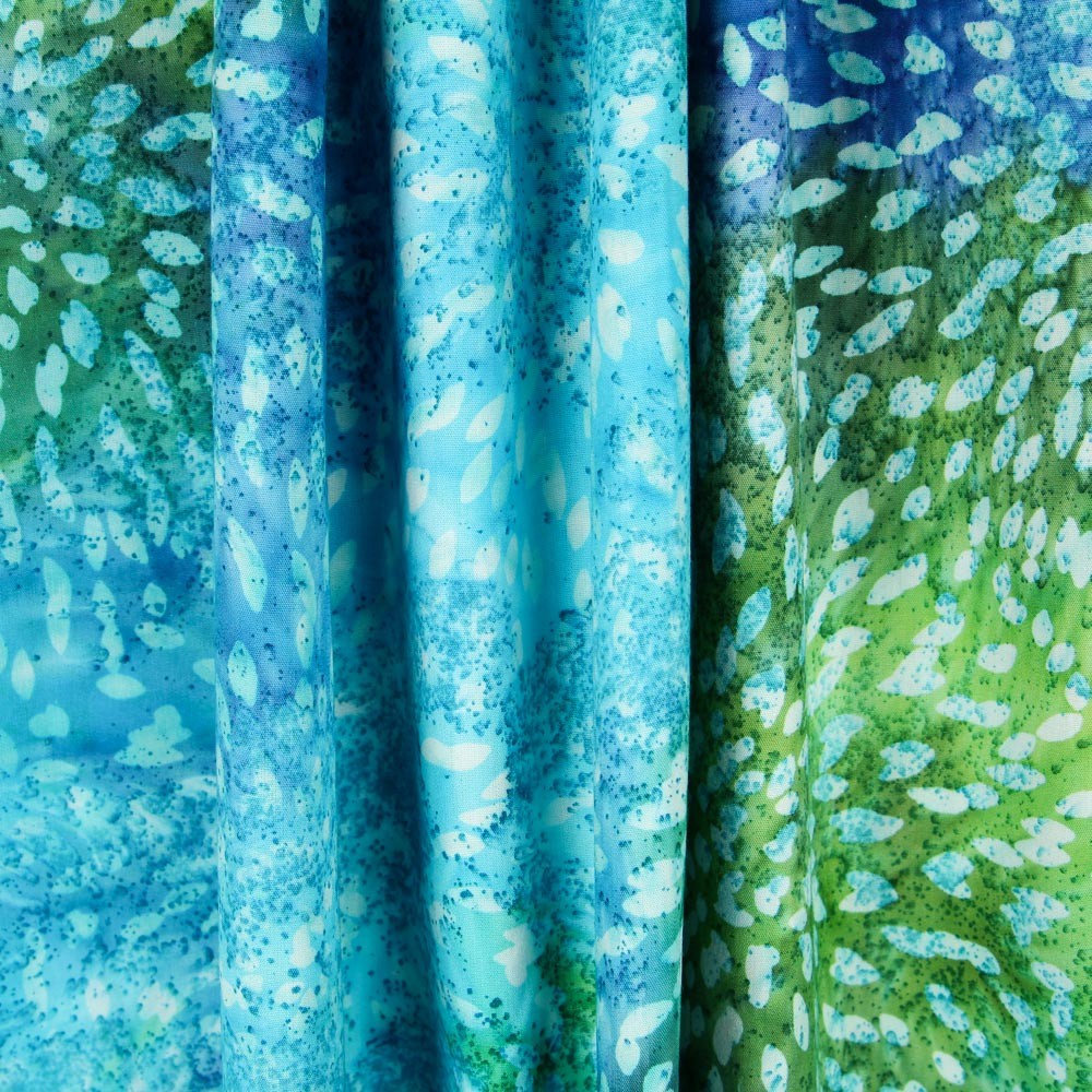 Tissu Batik Floral Bleu - Ribes y Casals