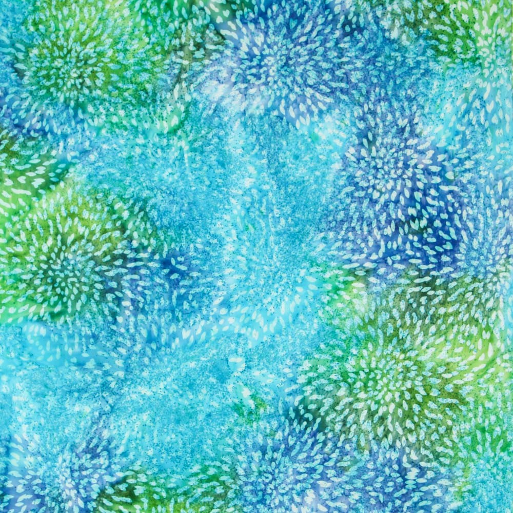 Tissu Batik Floral Bleu - Ribes y Casals