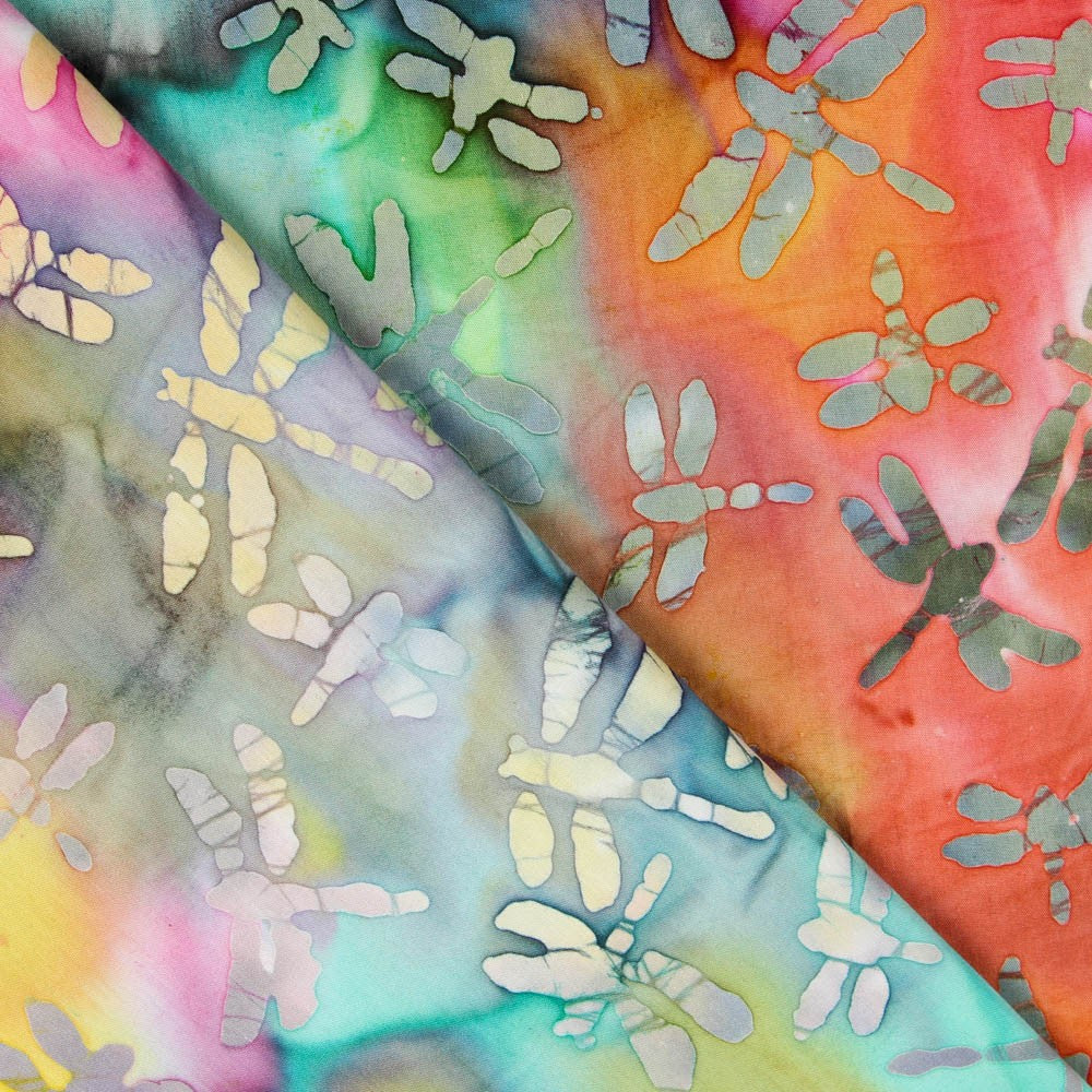 Tissu Batik Serpents Corail - Ribes y Casals