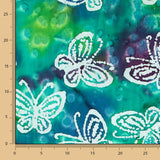 Tissu Batik Papillons Bleu - Ribes y Casals