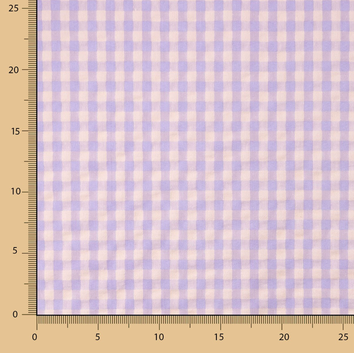 Mélange coton seersucker Vichy – Lavande - Ribes y Casals