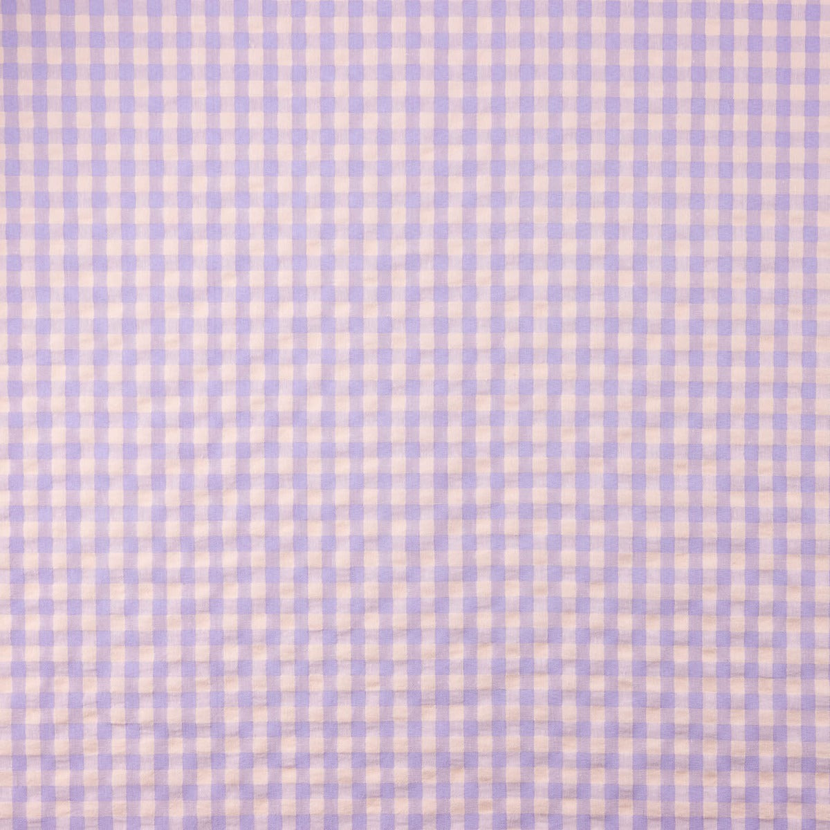 Mélange coton seersucker Vichy – Lavande - Ribes y Casals
