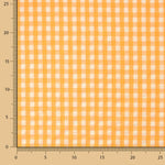 Batista Seersucker Vichy Naranja Flúor - Ribes y Casals