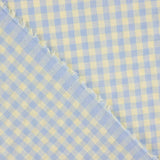 Mélange de coton seersucker Vichy – Vert tendre et bleu - Ribes y Casals