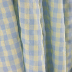 Mélange de coton seersucker Vichy – Vert tendre et bleu - Ribes y Casals