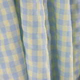 Mélange de coton seersucker Vichy – Vert tendre et bleu - Ribes y Casals