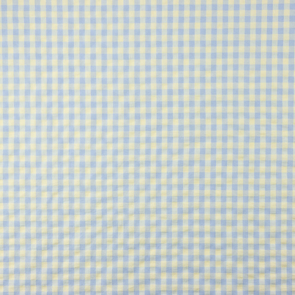 Mélange de coton seersucker Vichy – Vert tendre et bleu - Ribes y Casals