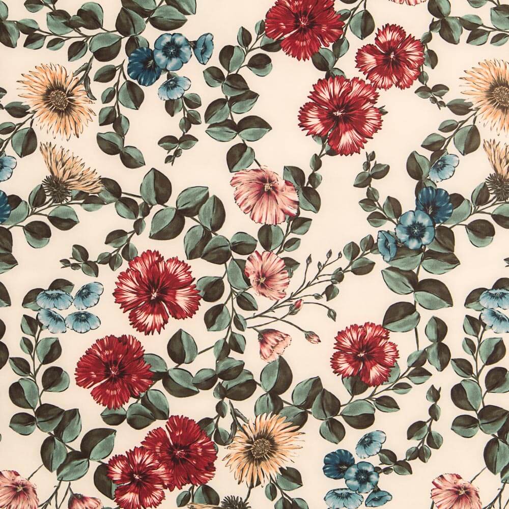 Chute Tissu Bi-Stretch Écru Forest 115x140 Cm - Ribes y Casals